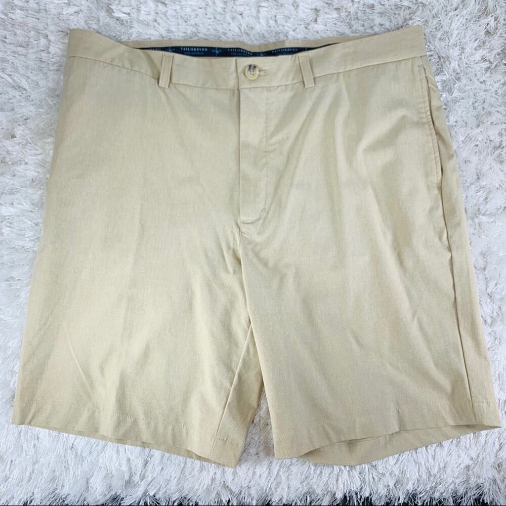 Tailorbyrd  Tan Chino Shorts Sz 36 Chinos 9" inseam Wrinkle Resistant
